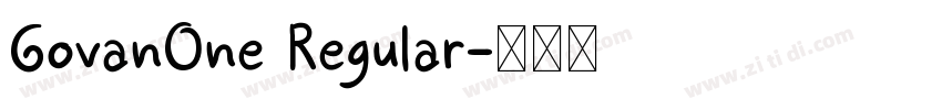 GovanOne Regular字体转换